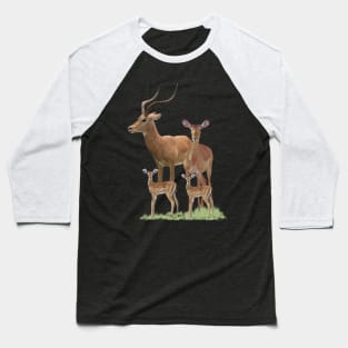 Impala-Family - Antelope in Kenya / Africa Baseball T-Shirt